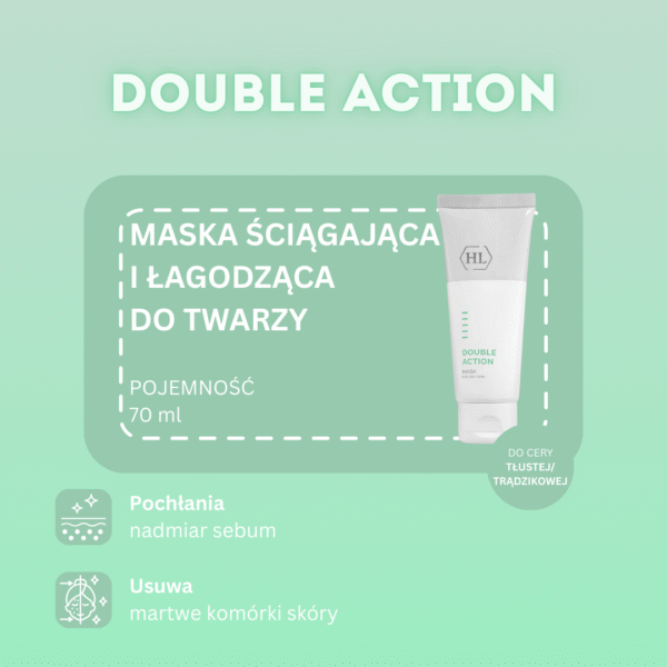 sciągająca maska do twarzy hl holy land Double Action mask